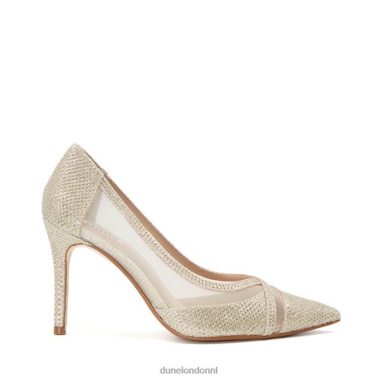 vrouwen R6DFZ554 banken goud Dune London getextureerde pumps met metallic hak