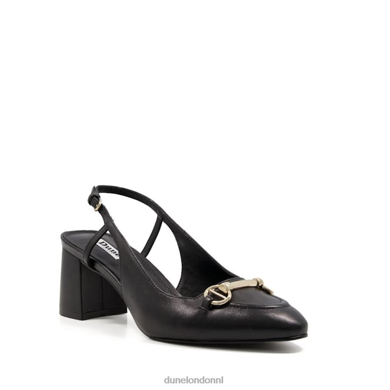 vrouwen R6DFZ564 Cassie zwart Dune London pumps met brede pasvorm en slingback