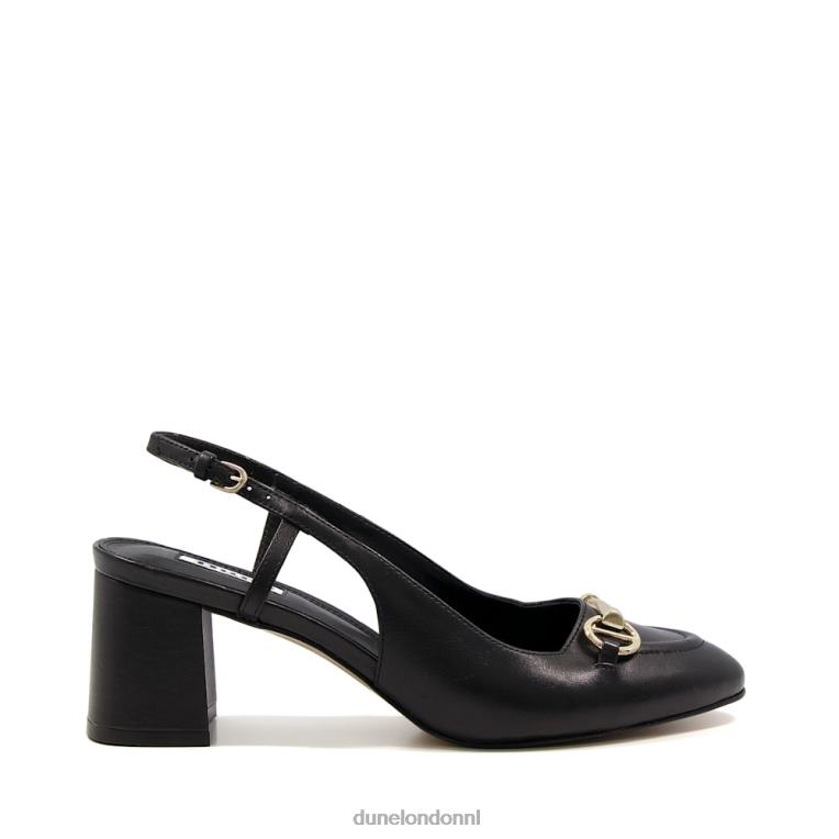 vrouwen R6DFZ564 Cassie zwart Dune London pumps met brede pasvorm en slingback