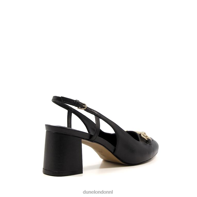 vrouwen R6DFZ564 Cassie zwart Dune London pumps met brede pasvorm en slingback