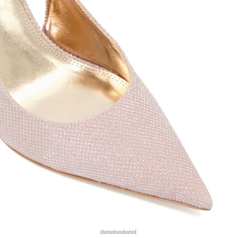 vrouwen R6DFZ576 cabana rosé goud Dune London metallic slingback pumps