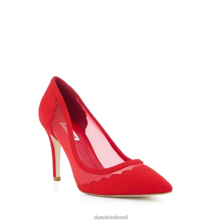 vrouwen R6DFZ610 Bayla rood Dune London Pumps met mesh detail