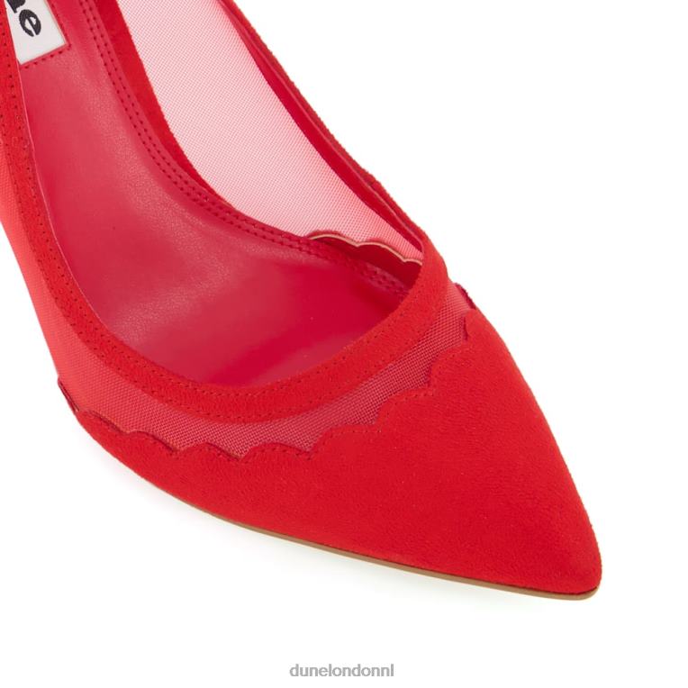 vrouwen R6DFZ610 Bayla rood Dune London Pumps met mesh detail