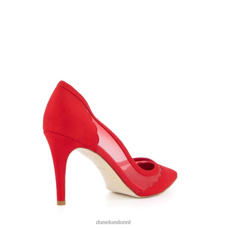 vrouwen R6DFZ610 Bayla rood Dune London Pumps met mesh detail