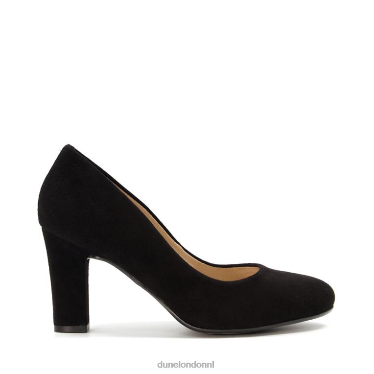 vrouwen R6DFZ614 asgrauw zwart Dune London comfortabele pumps met middenblokhak