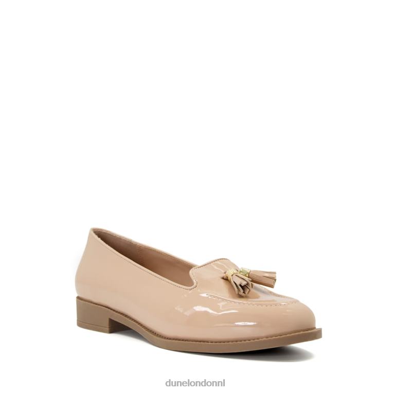 vrouwen R6DFZ102 globaal blozen Dune London Loafers met brede pasvorm en kwastjes - Klik op de afbeelding om het venster te sluiten