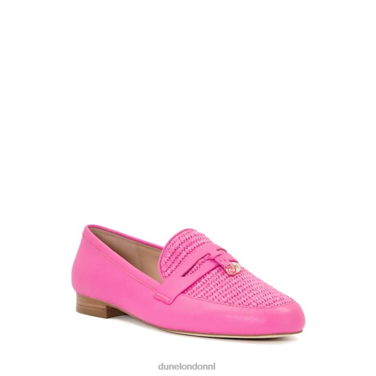 vrouwen R6DFZ111 flirten roze Dune London lasergesneden pennyloafers