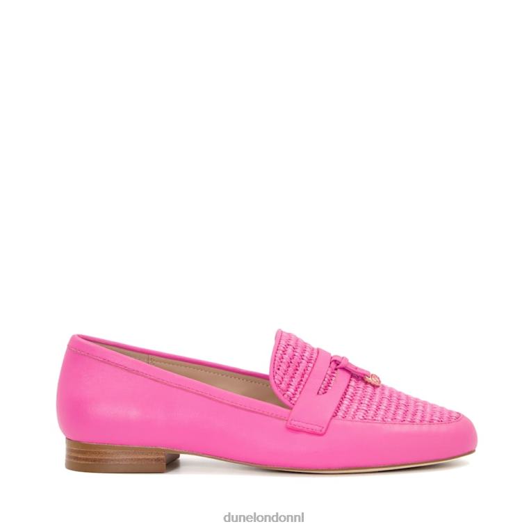 vrouwen R6DFZ111 flirten roze Dune London lasergesneden pennyloafers