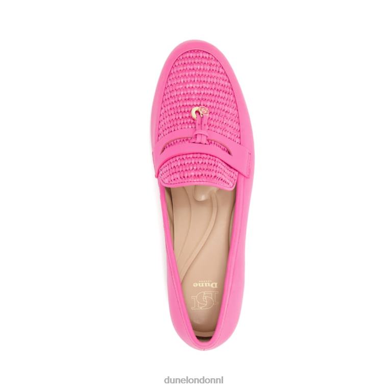 vrouwen R6DFZ111 flirten roze Dune London lasergesneden pennyloafers