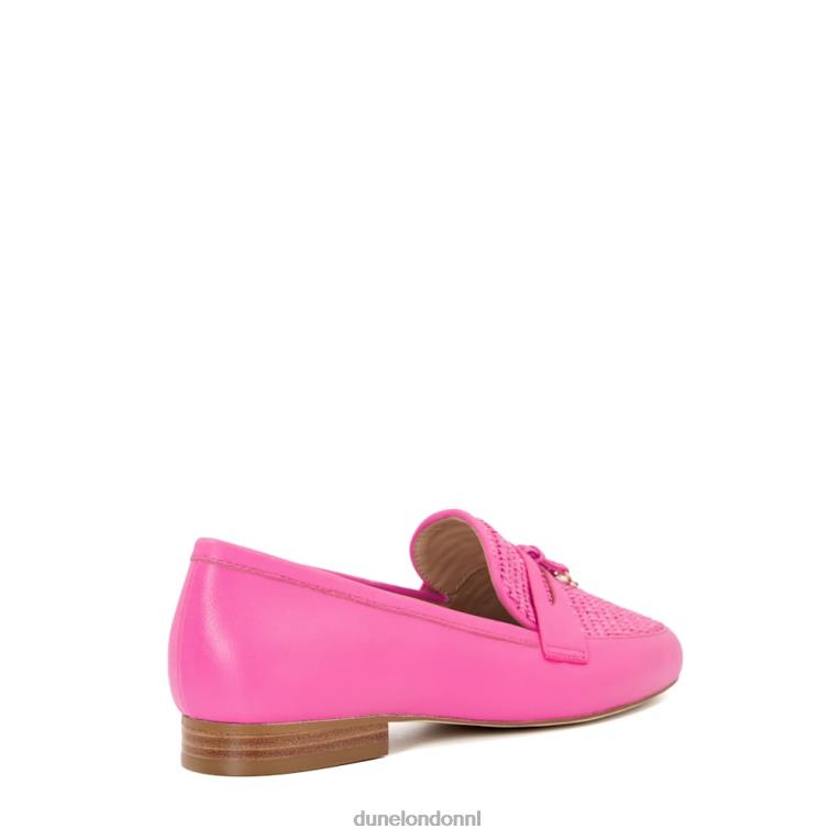 vrouwen R6DFZ111 flirten roze Dune London lasergesneden pennyloafers