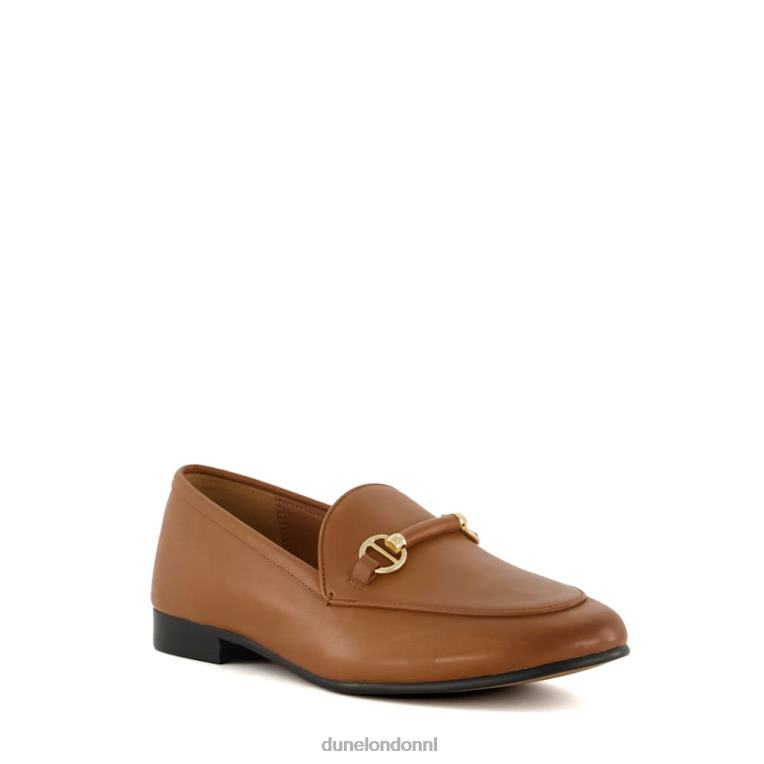 vrouwen R6DFZ118 grootsheid bruinen Dune London Loafers met metalen afwerking en trens