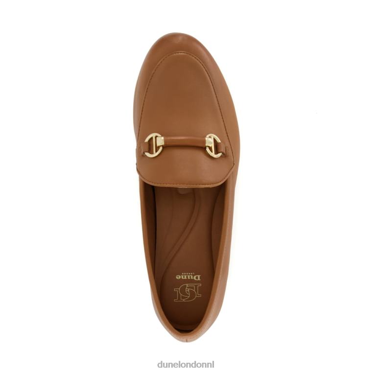 vrouwen R6DFZ118 grootsheid bruinen Dune London Loafers met metalen afwerking en trens