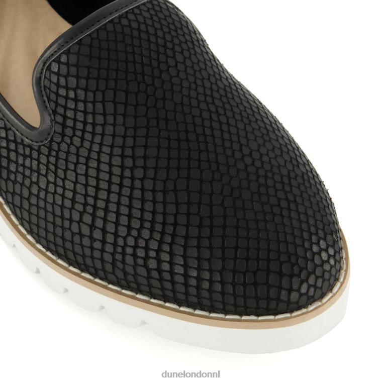 vrouwen R6DFZ121 galjoen zwart Dune London Casual loafers met schoenzool