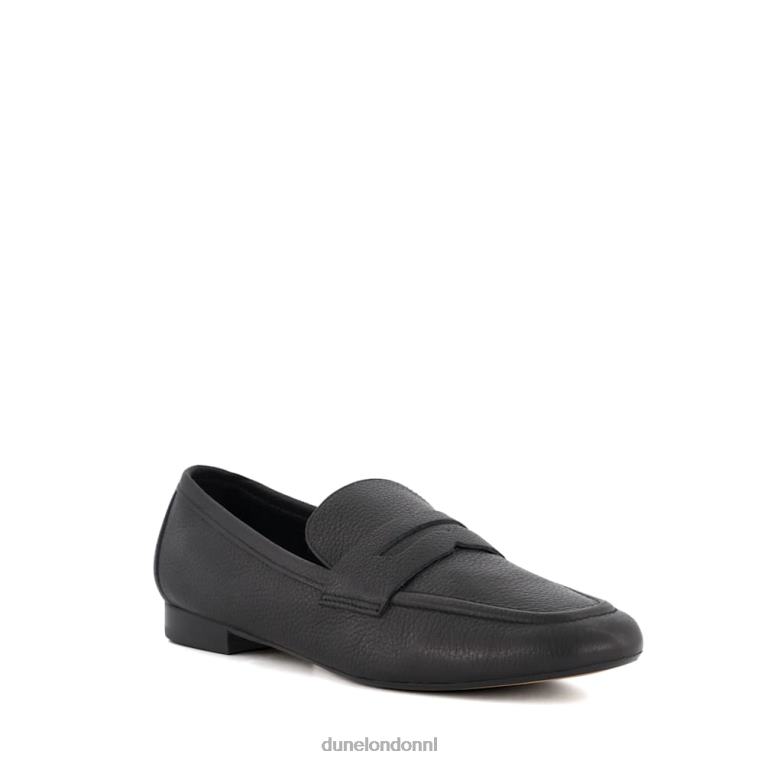 vrouwen R6DFZ17 giaetta zwart Dune London platte pennyloafers