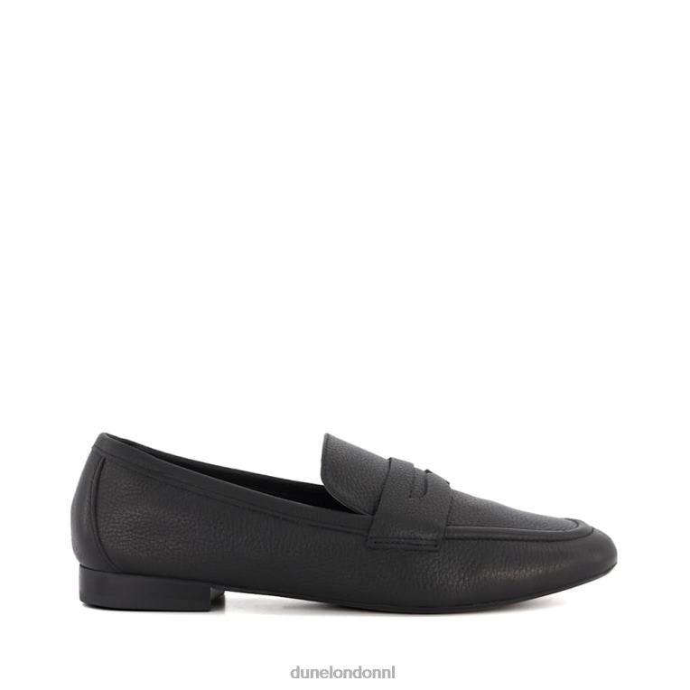 vrouwen R6DFZ17 giaetta zwart Dune London platte pennyloafers