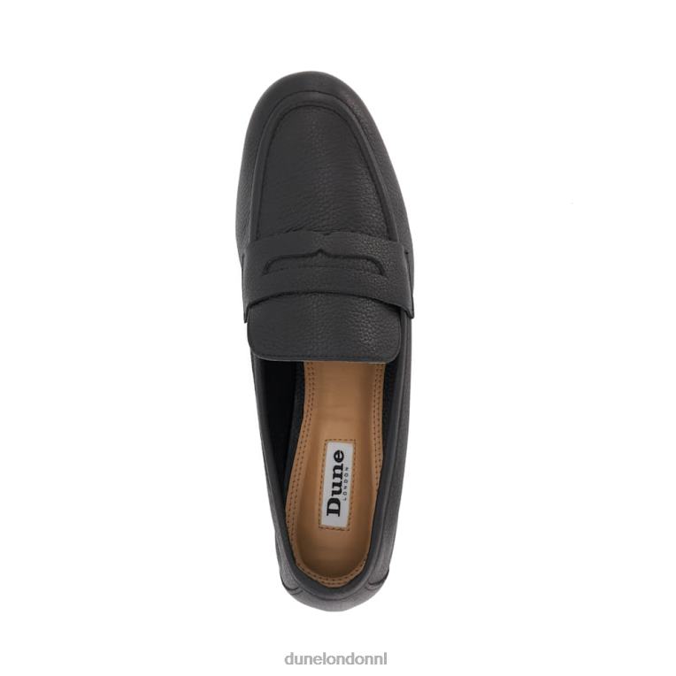 vrouwen R6DFZ17 giaetta zwart Dune London platte pennyloafers