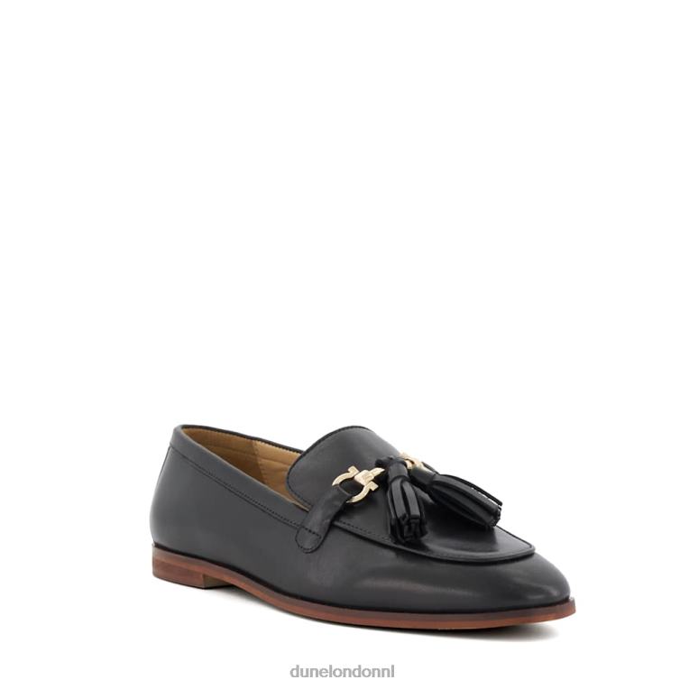 vrouwen R6DFZ419 giada zwart Dune London Loafers met trens en kwastjes