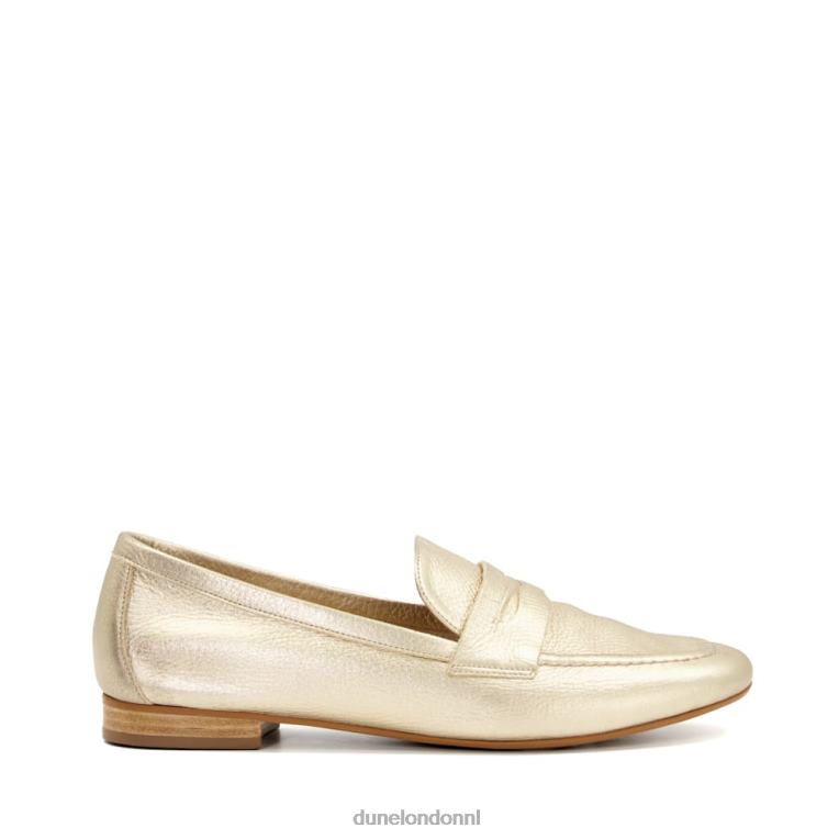 vrouwen R6DFZ482 giaetta goud Dune London platte pennyloafers