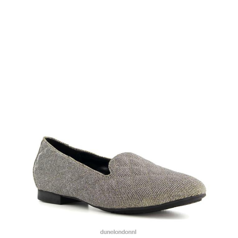 vrouwen R6DFZ538 genevie tin Dune London gewatteerde loafers - Klik op de afbeelding om het venster te sluiten