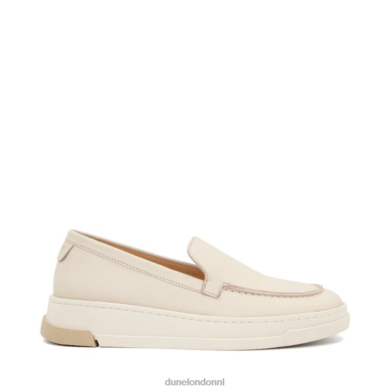 vrouwen R6DFZ553 genereren gebroken wit Dune London Loafers met sleehak