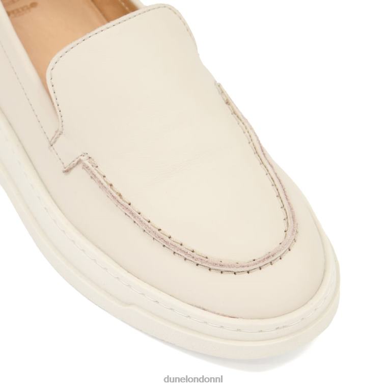 vrouwen R6DFZ553 genereren gebroken wit Dune London Loafers met sleehak