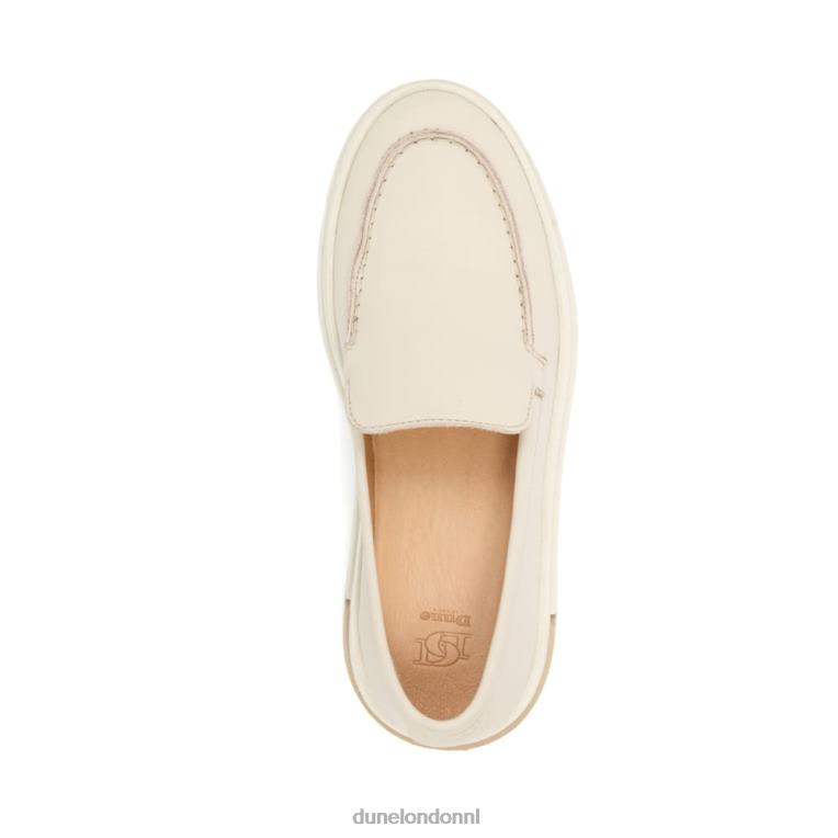 vrouwen R6DFZ553 genereren gebroken wit Dune London Loafers met sleehak