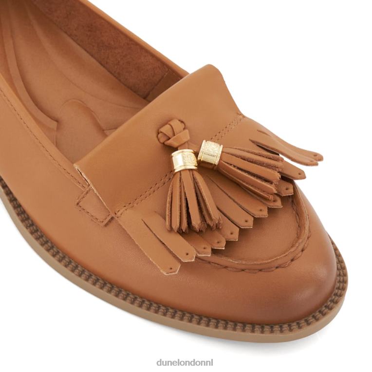 vrouwen R6DFZ55 Granthams bruinen Dune London Loafers met kwastjes en franjes