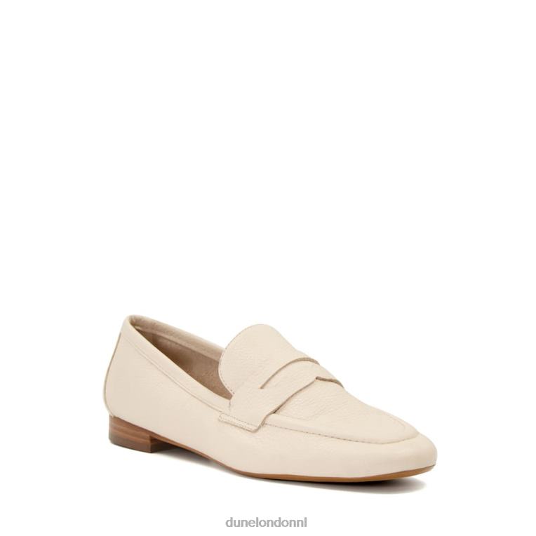 vrouwen R6DFZ589 giaetta ecru Dune London platte pennyloafers