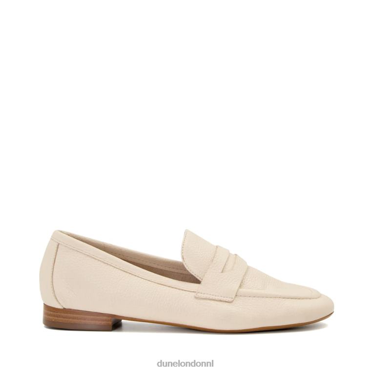 vrouwen R6DFZ589 giaetta ecru Dune London platte pennyloafers