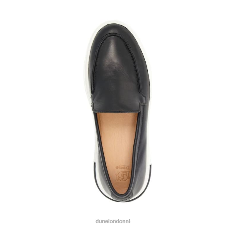 vrouwen R6DFZ590 genereren zwart Dune London Loafers met sleehak