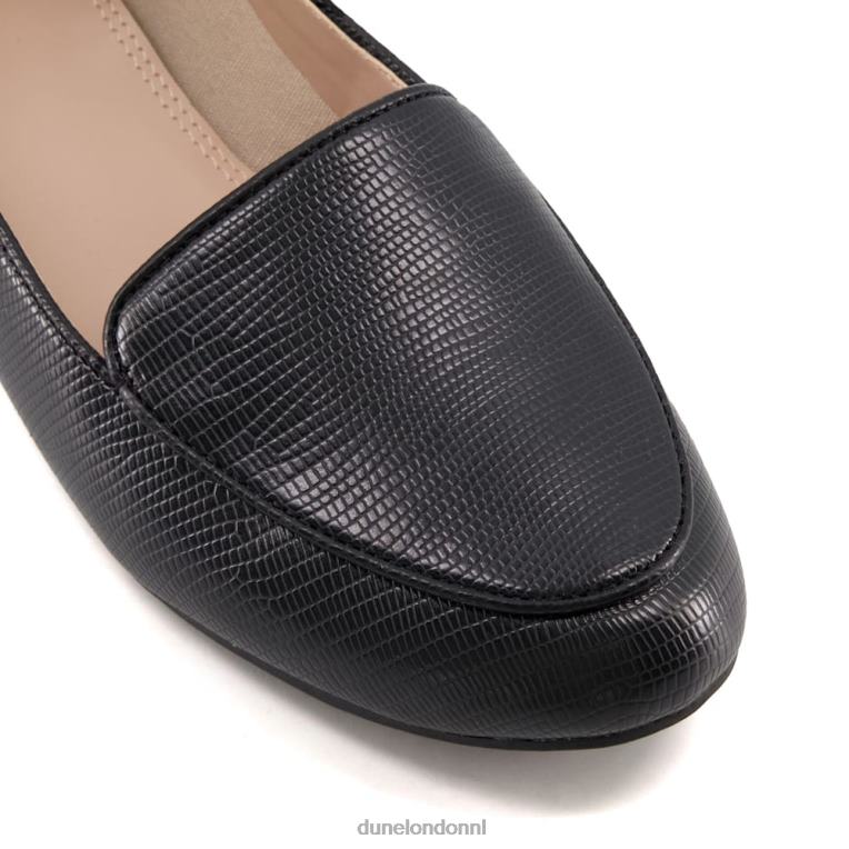 vrouwen R6DFZ617 giovana zwart Dune London getextureerde loafers