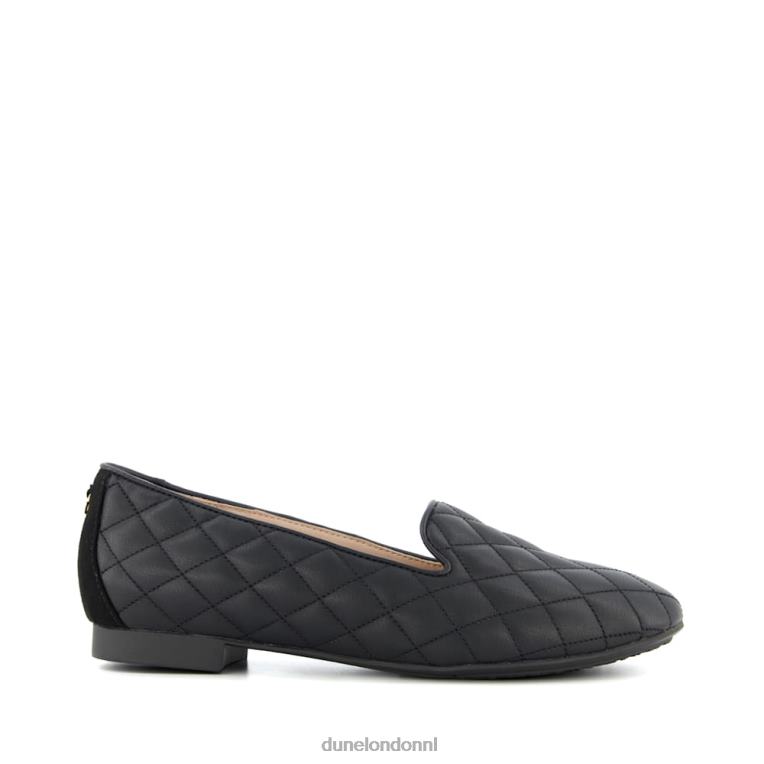 vrouwen R6DFZ669 genevie zwart Dune London gewatteerde loafers