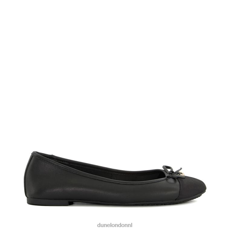 vrouwen R6DFZ264 hallo zwart Dune London Balletschoenen met charmedetail