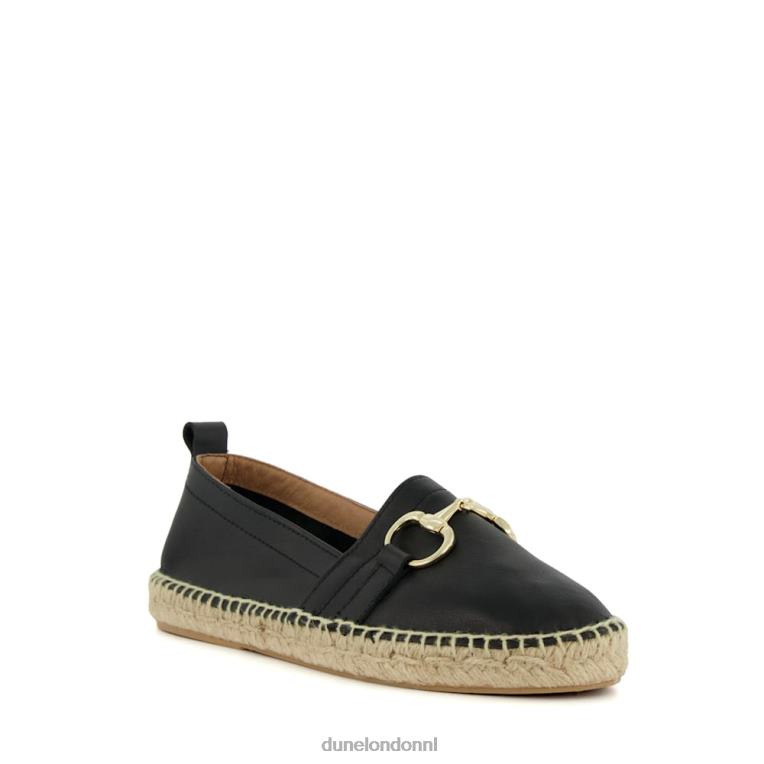 vrouwen R6DFZ443 guaves zwart Dune London Platte espadrilles met trensafwerking