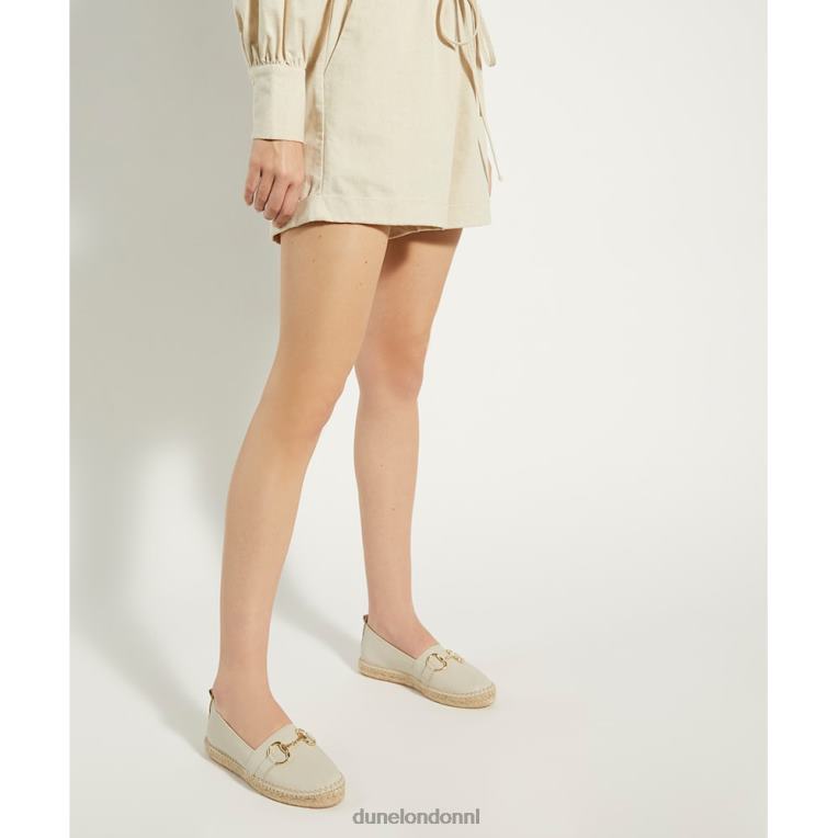 vrouwen R6DFZ444 guaves wit Dune London Platte espadrilles met trensafwerking