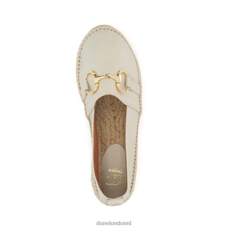 vrouwen R6DFZ444 guaves wit Dune London Platte espadrilles met trensafwerking