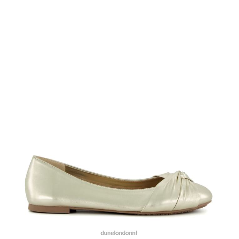 vrouwen R6DFZ460 Hanson goud Dune London Ballerina's met gedraaide voorkant