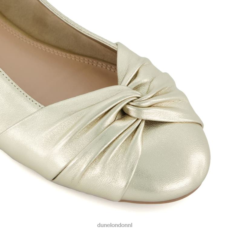 vrouwen R6DFZ460 Hanson goud Dune London Ballerina's met gedraaide voorkant