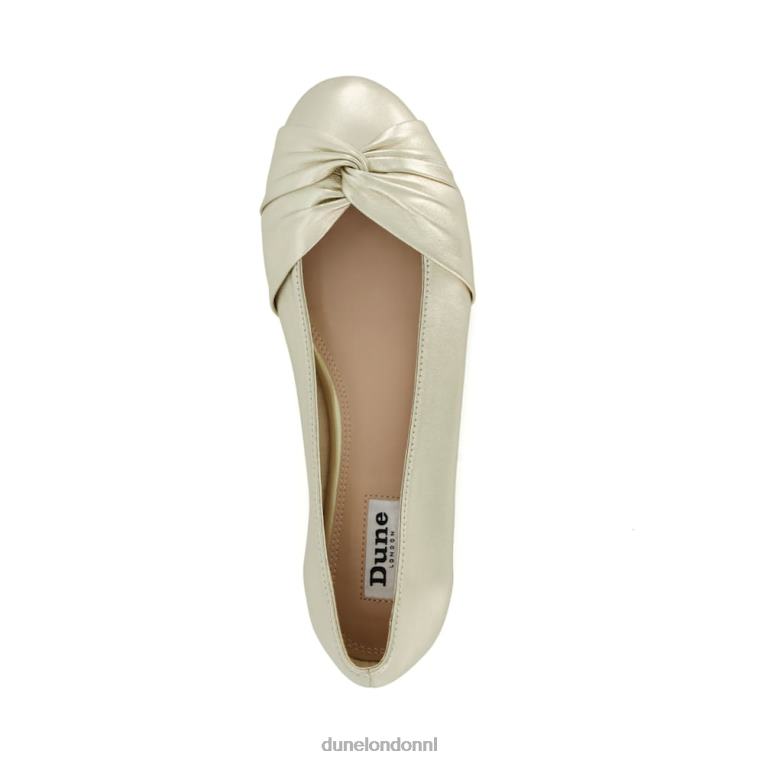 vrouwen R6DFZ460 Hanson goud Dune London Ballerina's met gedraaide voorkant