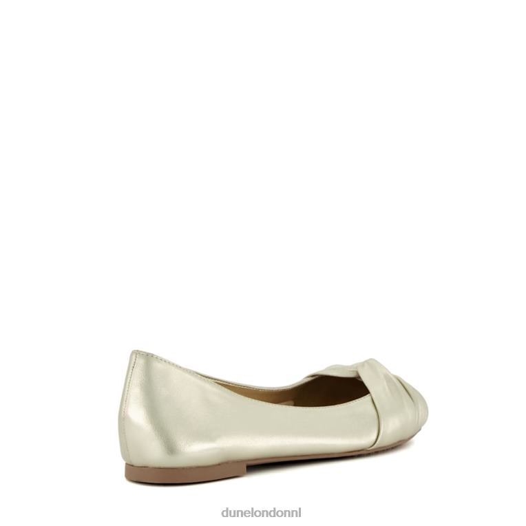 vrouwen R6DFZ460 Hanson goud Dune London Ballerina's met gedraaide voorkant