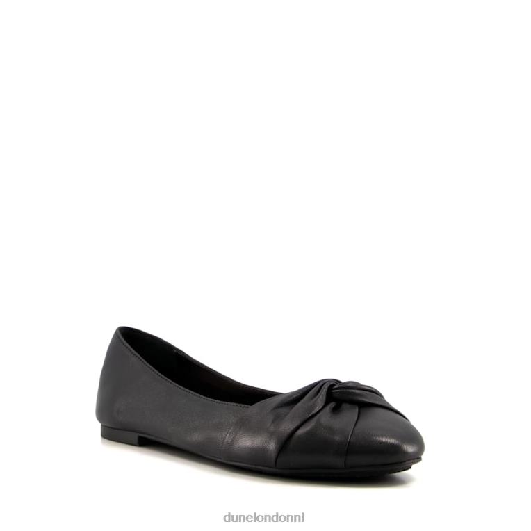 vrouwen R6DFZ530 Hanson zwart Dune London Ballerina's met gedraaide voorkant