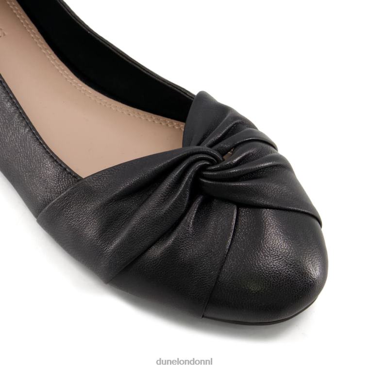 vrouwen R6DFZ530 Hanson zwart Dune London Ballerina's met gedraaide voorkant