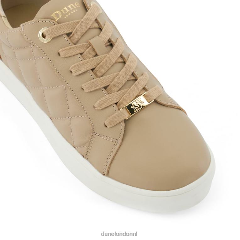 vrouwen R6DFZ254 spanning taupe Dune London gewatteerde sneakers met veters