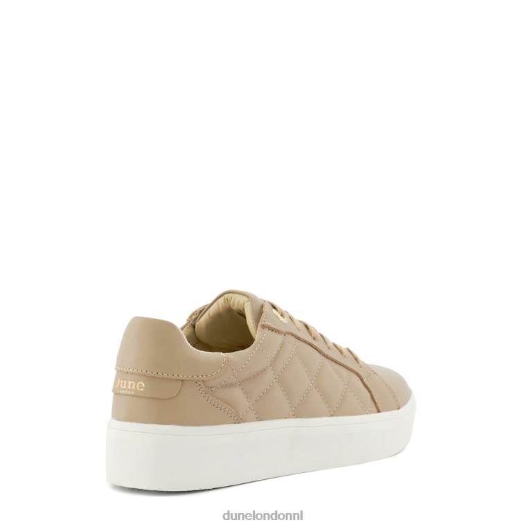 vrouwen R6DFZ254 spanning taupe Dune London gewatteerde sneakers met veters