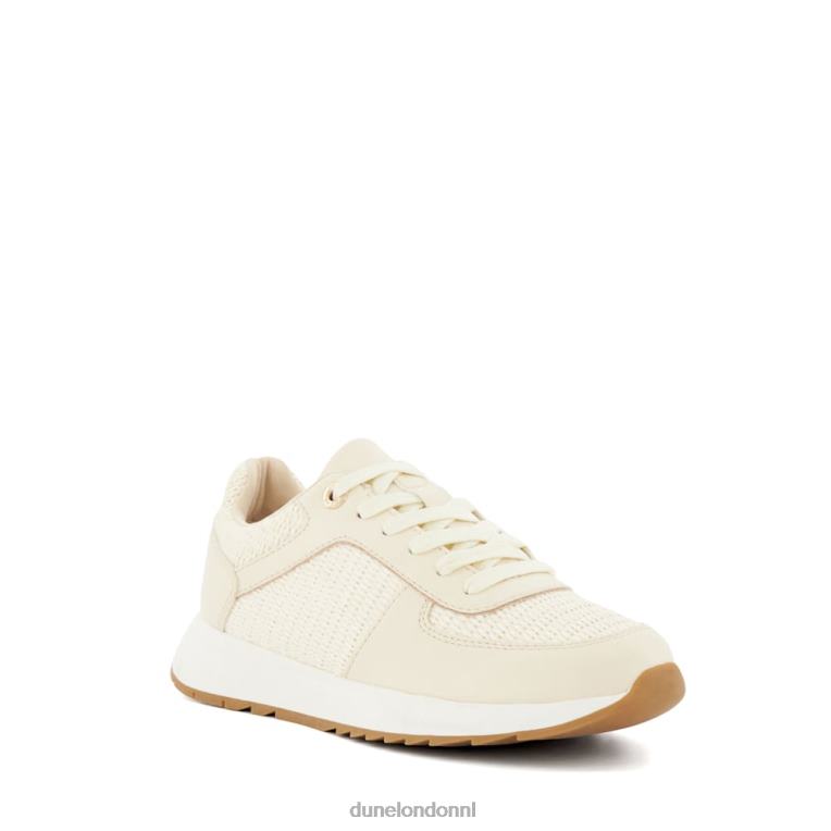 vrouwen R6DFZ519 emelia's ecru Dune London Runner-sneakers met veters - Klik op de afbeelding om het venster te sluiten