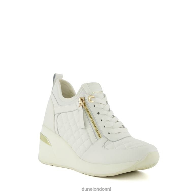 vrouwen R6DFZ551 eilins wit Dune London Sneakers met veters en sleehak - Klik op de afbeelding om het venster te sluiten