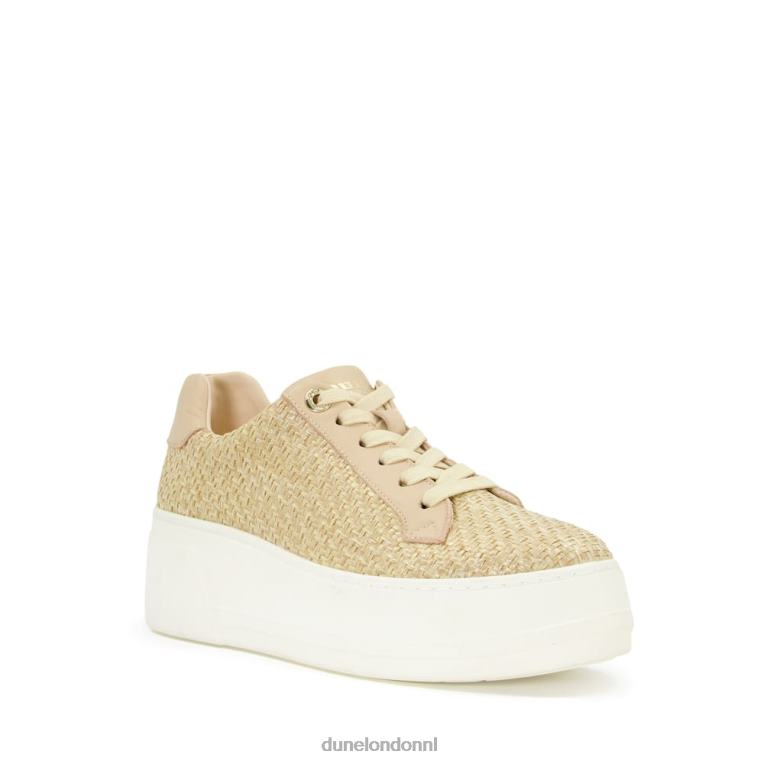 vrouwen R6DFZ552 aflevering natuurlijk Dune London Flatform-sneakers met veters