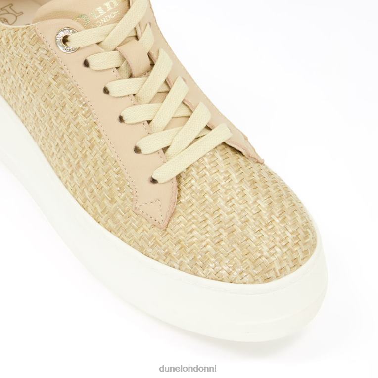 vrouwen R6DFZ552 aflevering natuurlijk Dune London Flatform-sneakers met veters