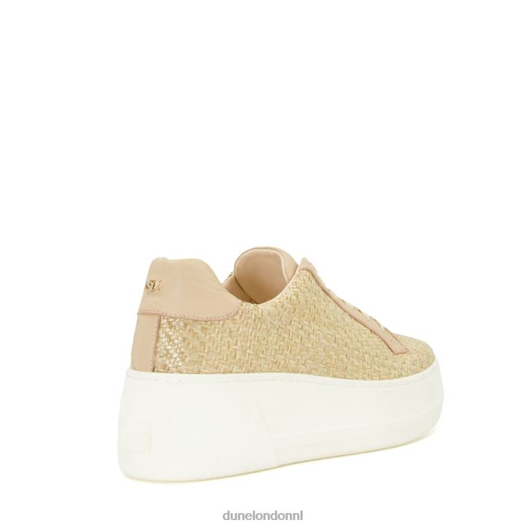 vrouwen R6DFZ552 aflevering natuurlijk Dune London Flatform-sneakers met veters