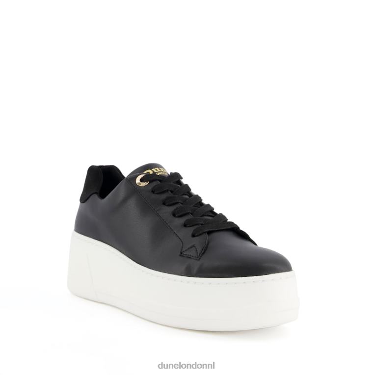 vrouwen R6DFZ602 aflevering zwart Dune London Flatform-sneakers met veters